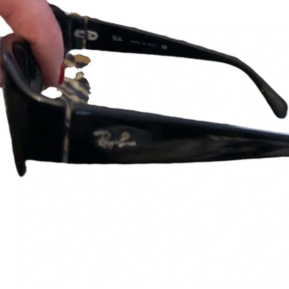 Rayban black with black lens sunglasses with case